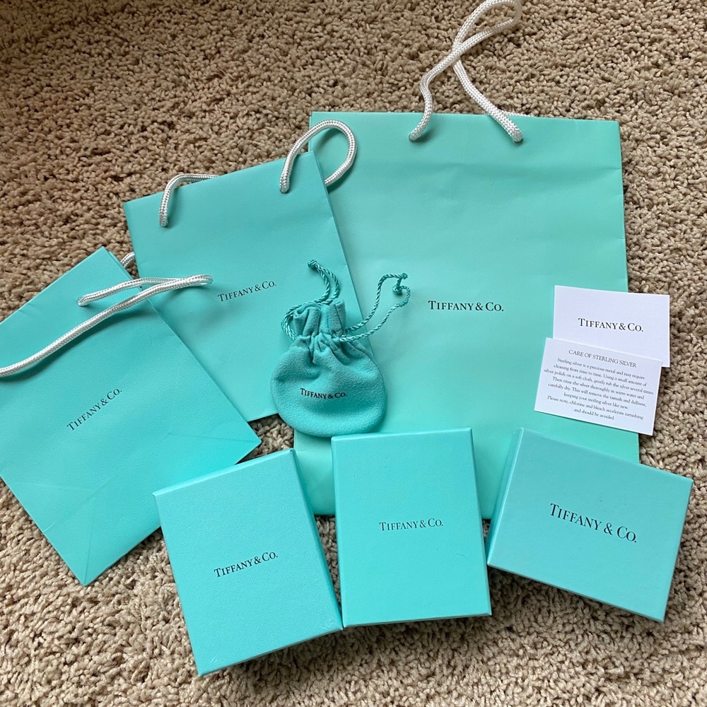 Tiffany & Co. bags and boxes